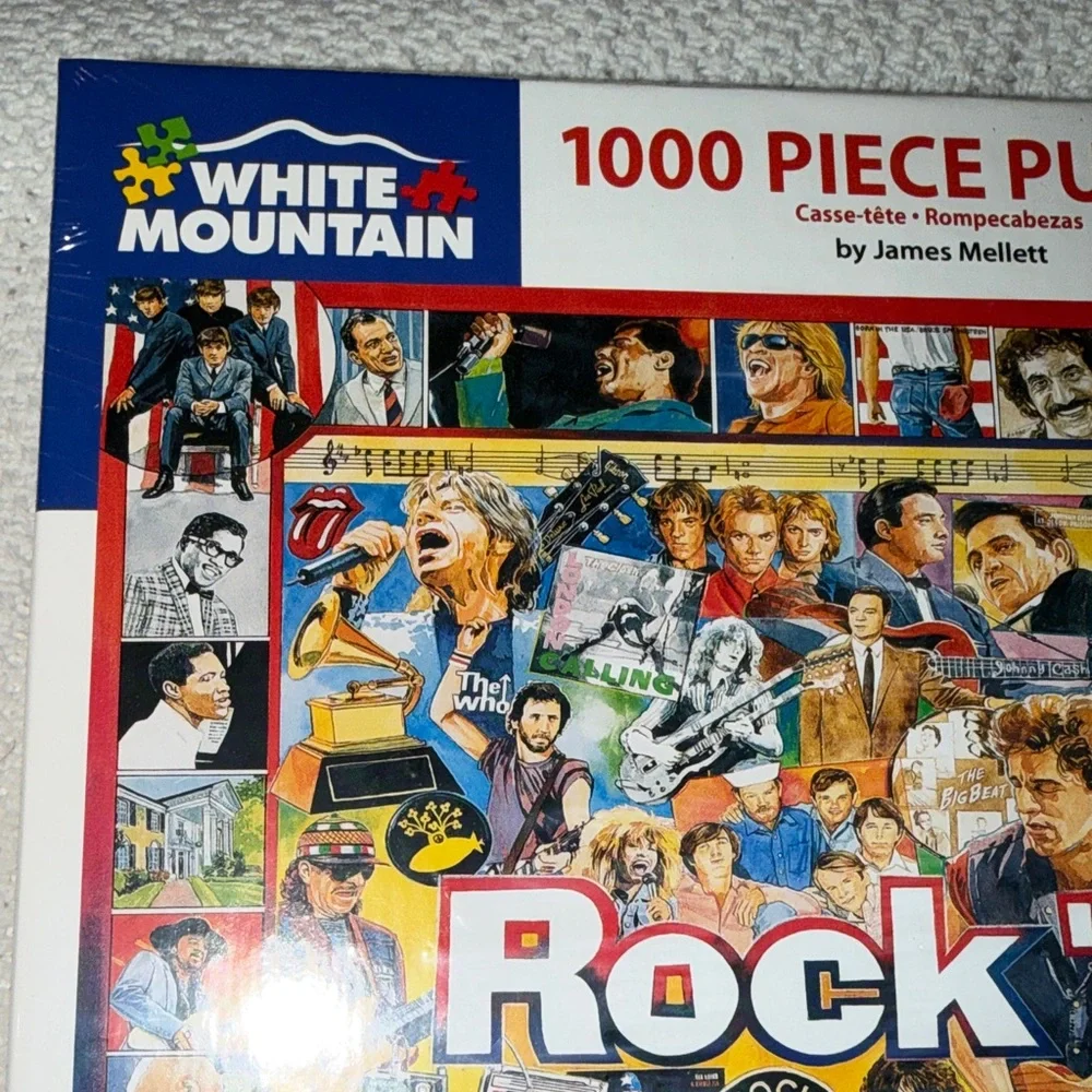 White Mountain‎ Rock 'n Roll Collage Puzzle NEW